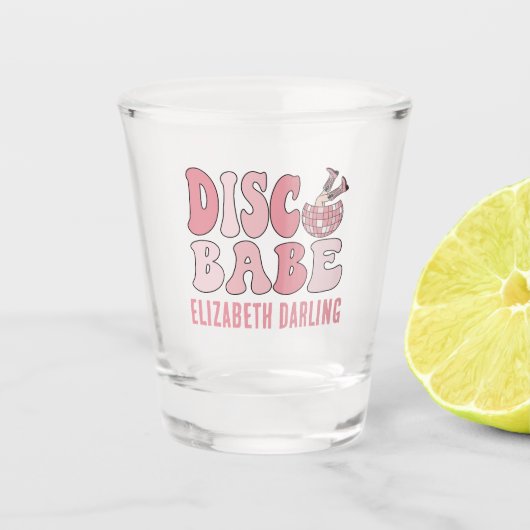 Nashville Disco Bachelorette Custom Bridesmaid Schnapsglas (Vorderseite)