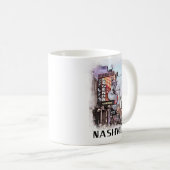 Nashville Downtown on Broadway Kaffeetasse (VorderseiteRechts)