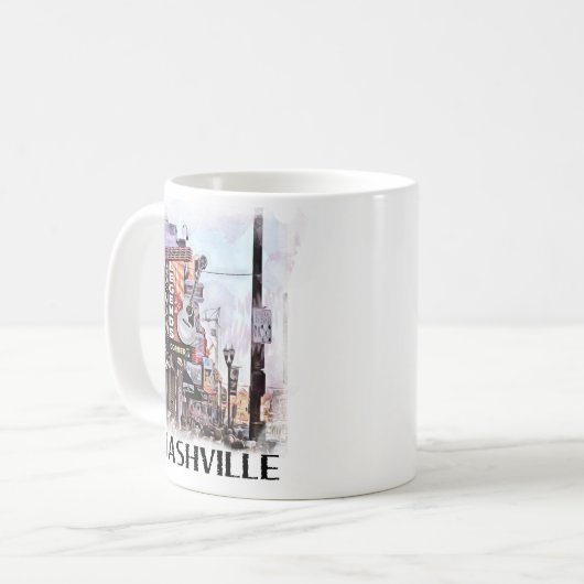 Nashville Downtown on Broadway Kaffeetasse (Vorderseite Links)