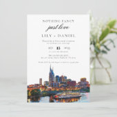 Nashville Elopement Wedding Reception Einladung (Stehend Vorderseite)