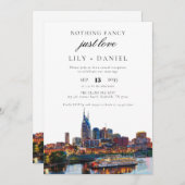 Nashville Elopement Wedding Reception Einladung (Vorne/Hinten)