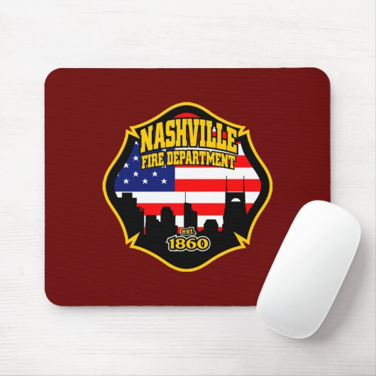 Nashville-Feuerwehr Mousepad (Mit Mouse)