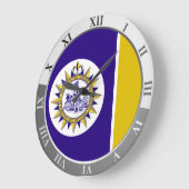 Nashville flag Large Clock Große Wanduhr (Winkel)