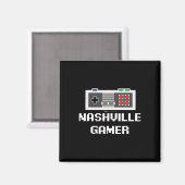 Nashville Gamer 8-Bit-Stadt Magnet (Vorderseite/Rückseite)
