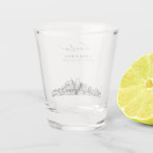 Nashville Gastgeschenk Hochzeit Cheers Shot Glass Schnapsglas (Rückseite)