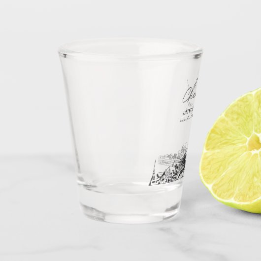 Nashville Gastgeschenk Hochzeit Cheers Shot Glass Schnapsglas (Links)