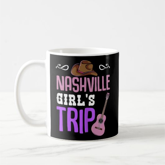 Nashville Girl's Trip Weekend Bachelorette Kaffeetasse (Links)