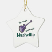 Nashville-Gitarre Keramik Ornament (Links)