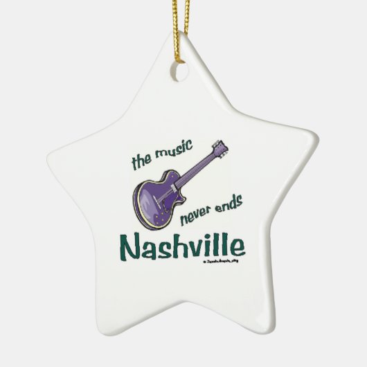 Nashville-Gitarre Keramik Ornament (Links)