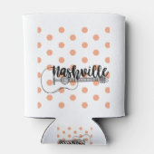 Nashville Gitarre Polka Dot Design Dosenkühler (Rückseite)