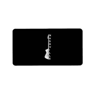 Nashville Guitar Country Music Lovers Geschenke Adressaufkleber