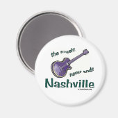 Nashville Guitar Magnet (Vorderseite/Rückseite)