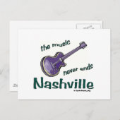 Nashville Guitar Postkarte (Vorne/Hinten)