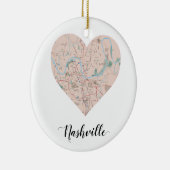 Nashville Heart Map Keramik Ornament (Rechts)