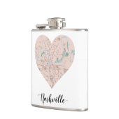 Nashville-Herz-Karte Flachmann (Links)