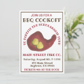 Nashville Hot Chicken GRILLEN Barbecue Cookoff Einladung (Stehend Vorderseite)