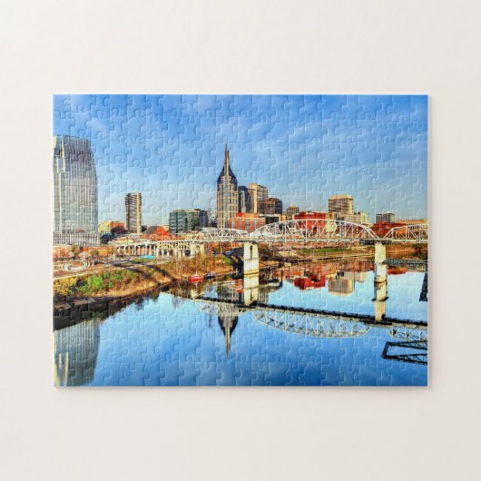 Nashville Images Tennessee Images Skyline Cityscap Puzzle (Horizontal)