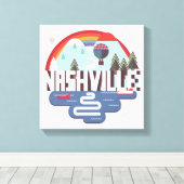 Nashville in Design Leinwanddruck (Insitu (Holzboden))