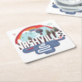 Nashville in Design Rechteckiger Pappuntersetzer (angewinkelt)