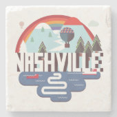 Nashville in Design Steinuntersetzer (Vorderseite)