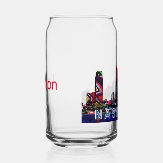 Nashville in Graffiti mit Monogramm Dosenglas (Rechts)