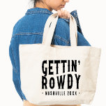 Nashville Junggeselinnen-Abschied Custom Getting R Tragetasche<br><div class="desc">Sie suchen den perfekten Junggeselinnen-Abschied Gefallen? Sehen Sie nicht weiter als diese Nashville wird rowdy Tote Tasche! Diese Tasche ist perfekt für jeden, der will, an seinem großen Tag ein wenig Spaß zu haben. Das Cowgirl-Design ist perfekt für den Transport aller wichtigen Dinge geeignet. Und es ist der perfekte Weg,...</div>
