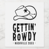 Nashville Junggeselinnen-Abschied Custom Getting R Weinetikett (Einzelnes Label)