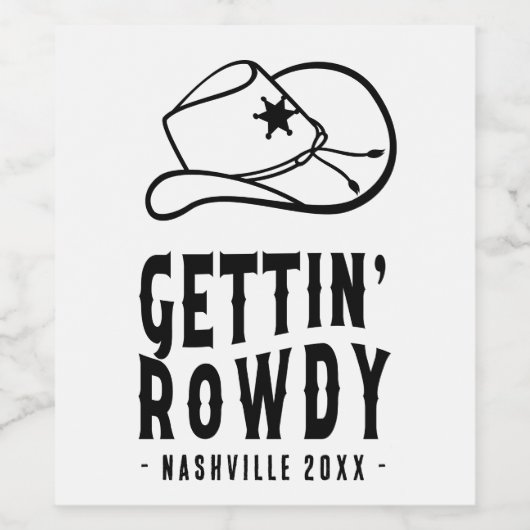 Nashville Junggeselinnen-Abschied Custom Getting R Weinetikett (Einzelnes Label)