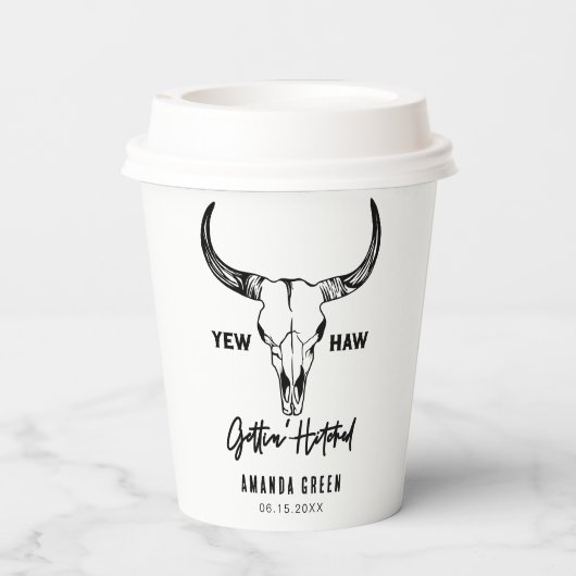 Nashville Junggeselinnen-Abschied Gettin Hittin Cu Pappbecher (Rückseite)