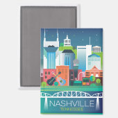 Nashville Kühlschrank Magnet (Vorderseite/Rückseite)