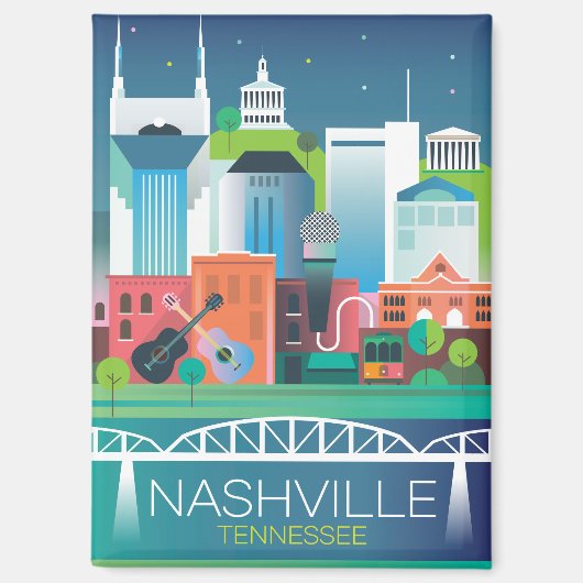 Nashville Kühlschrank Magnet (Vorderseite)