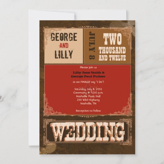 Nashville laden ein: Kirsche Einladung (Vorderseite)