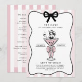 Nashville Last Rodeo Bachelorette Einladung (Vorne/Hinten)