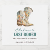 Nashville Last Rodeo Boots Junggeselinnen-Abschied Bierflaschenetikett (Einzelnes Label)