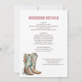 Nashville Last Rodeo Boots Junggeselinnen-Abschied Einladung (Rückseite)