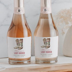 Nashville Last Rodeo Boots Junggeselinnen-Abschied Schaumweinetikett