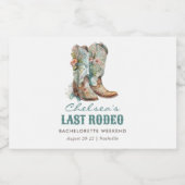 Nashville Last Rodeo Boots Junggeselinnen-Abschied Schaumweinetikett (Einzelnes Label)