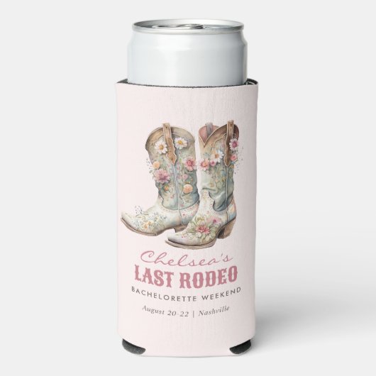 Nashville Last Rodeo Boots Junggeselinnen-Abschied Selters Dosenkühler (Seltzer Rückseite)