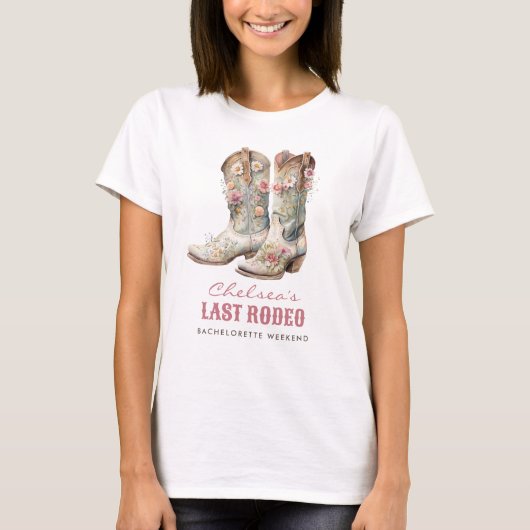 Nashville Last Rodeo Boots Junggeselinnen-Abschied T-Shirt (Vorderseite)