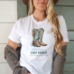 Nashville Last Rodeo Boots Junggeselinnen-Abschied T-Shirt<br><div class="desc">Nashville Last Rodeo Boots Junggeselinnen-Abschied T - Shirt ist perfekt für Ihren Nash Bash! Adorable Blumenstiefel betonen diesen Junggeselinnen-Abschied Gunst.</div>