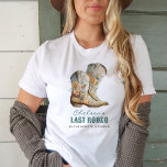 Nashville Last Rodeo Boots Junggeselinnen-Abschied T-Shirt<br><div class="desc">Nashville Last Rodeo Boots Junggeselinnen-Abschied T - Shirt ist perfekt für Ihren Nash Bash! Adorable Blumenstiefel betonen diesen Junggeselinnen-Abschied Gunst.</div>