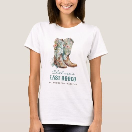 Nashville Last Rodeo Boots Junggeselinnen-Abschied T-Shirt (Vorderseite)