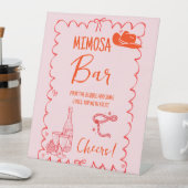 Nashville Last Rodeo Mimosa Bar Table Sign Sockelschild (In Situ)