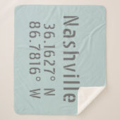 Nashville Latitude Longitude Sherpadecke (Vorderseite)