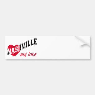 Nashville meine Liebe Autoaufkleber