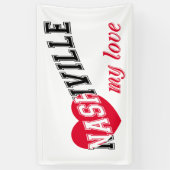 Nashville meine Liebe Banner (Vertikal)
