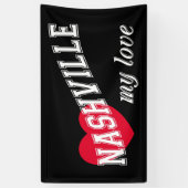 Nashville meine Liebe Banner (Vertikal)