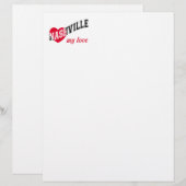 Nashville meine Liebe Briefbogen (Vorne/Hinten)