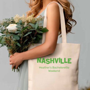 Nashville Modern Green Destination Bachelorette Tragetasche