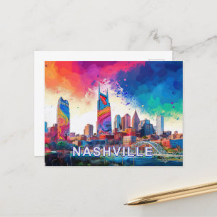 Nashville Music City Postcard Postkarte